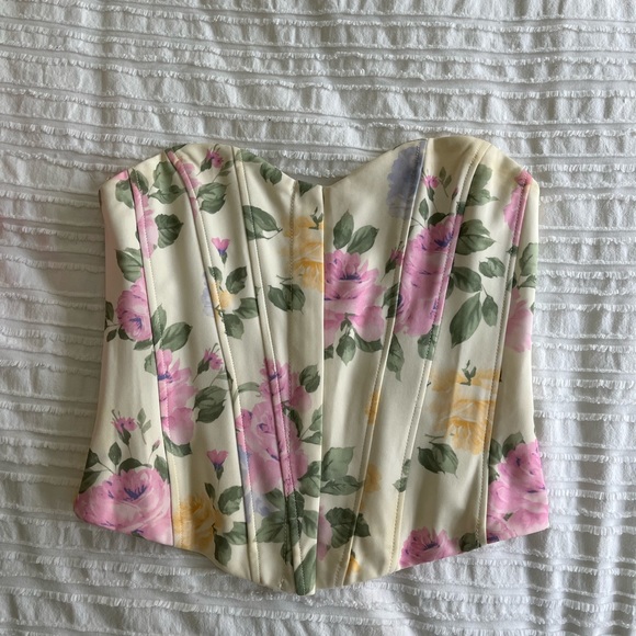 Zara Tops Zara Floral Corset Top Poshmark